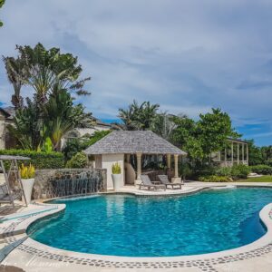 Tropical Pool with waterfall