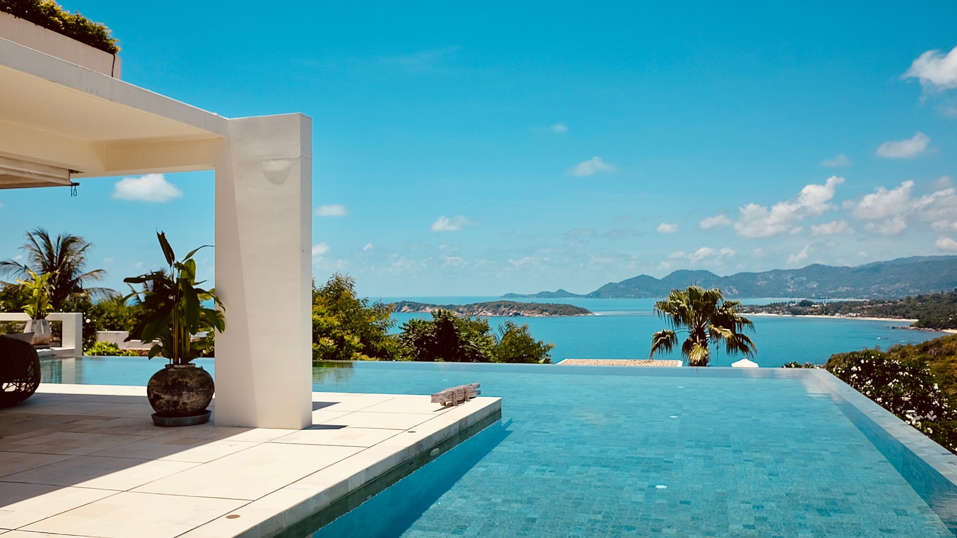 infinity swimming pool by the ocean